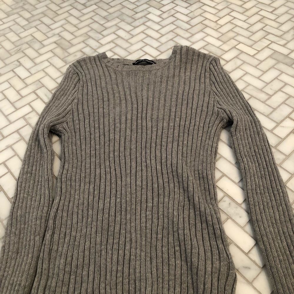 Gray long sleeve brandy sweater